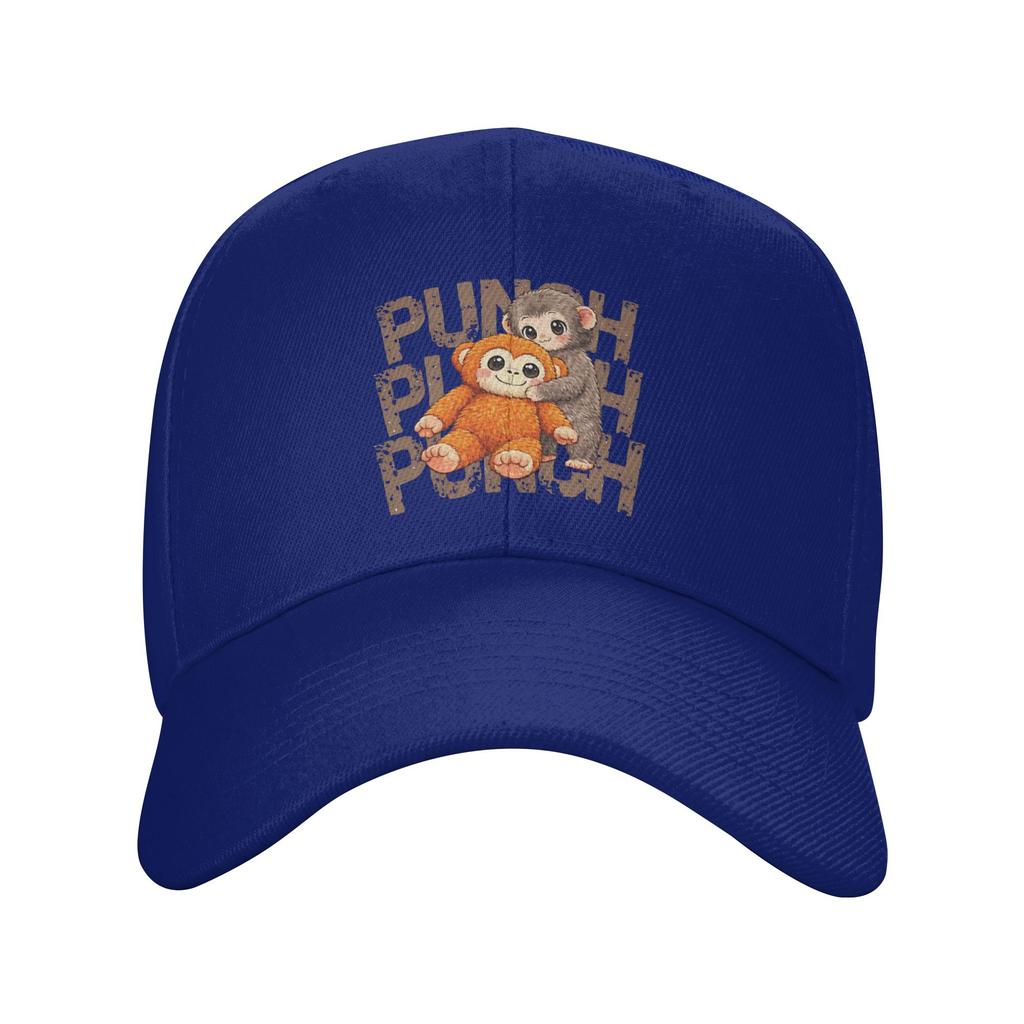 Punch Punch Punch Cute Baby Monkey Playful Animals Casual Baseball Cap Kpop Rock Trucker Hat Summer Sun Men y2k Baseball Caps