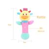 Hand Soft Crank Baby Rattles Cartoon Animal Plush Toys With Bb Call Voice Squeaky Sensory Travel Accessory For Toddlers