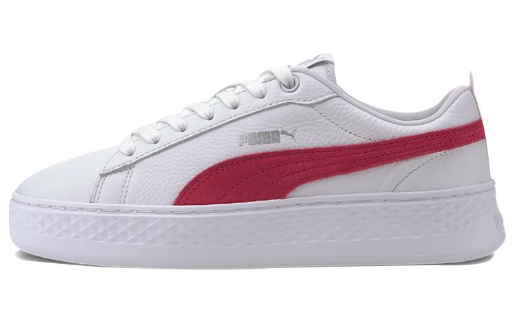 Puma Wmns Smash Platform Leather  White Bright Rose  37