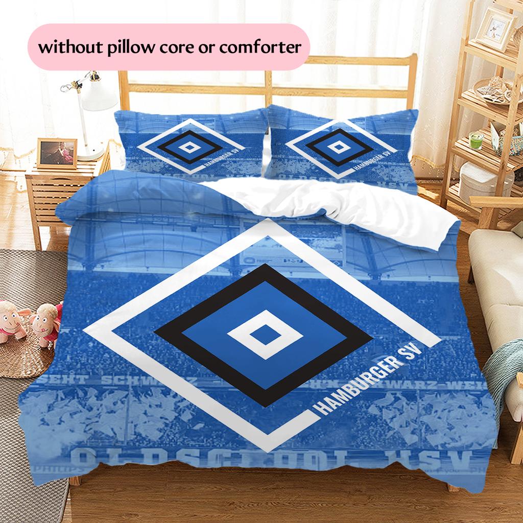 Hamburger SV Pattern Bedding Home Decoration Birthday & Festival Gift (1 * Duvet Cover + 2 * Pillowcase, Without Core)