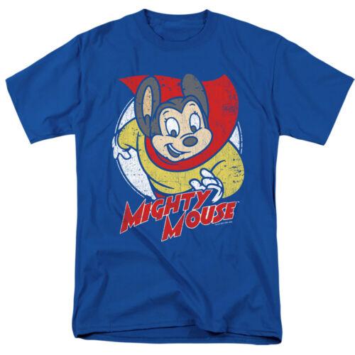 Mighty Mouse Circle Licensed Adult T-Shirt S