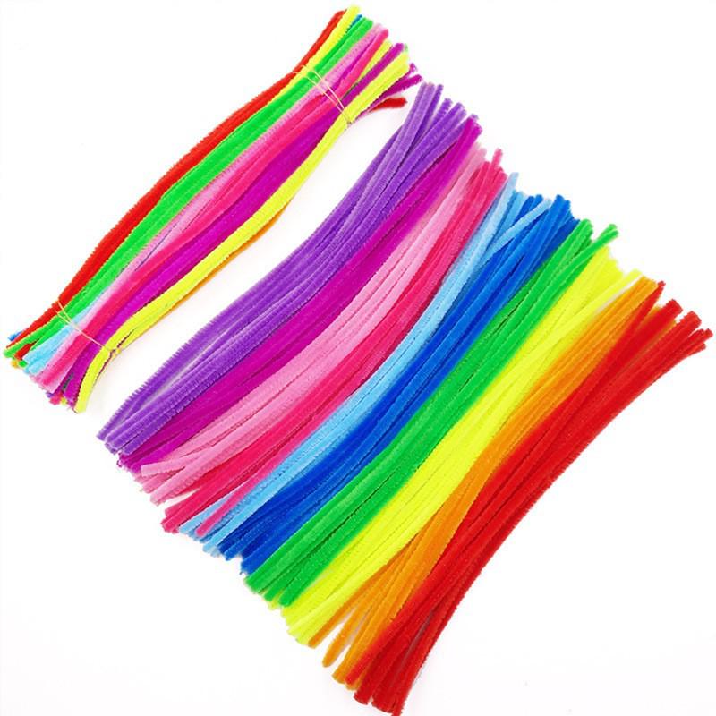 Velvet Chenille Stems: Mixed Color Macaron Twist Sticks