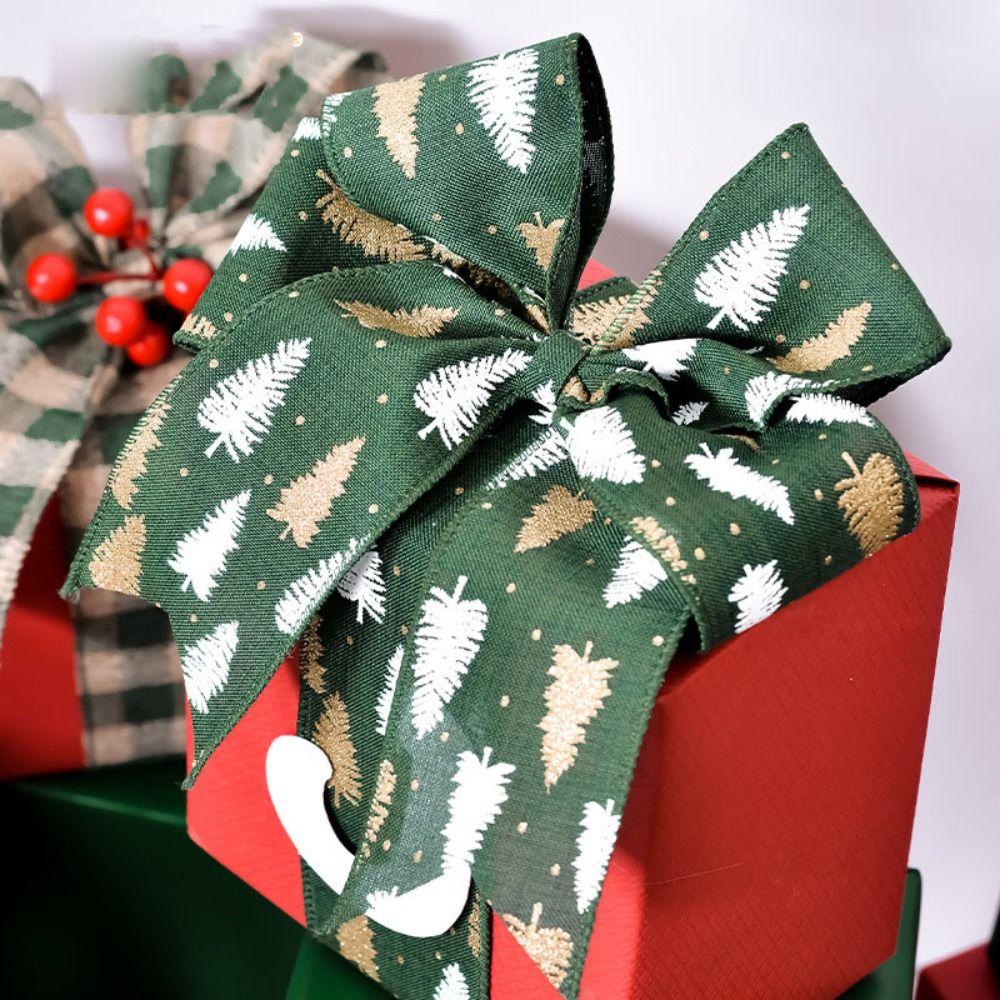 9Metres/roll Christmas Tree DIY Wreath Bows Ribbons Cartoon Gift Wrapping Ribbons  Craft Supplies