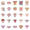 50 Feminist Uterus Floral Graffiti Stickers Decorate Suitcase Pen Guitar Notebook Waterproof Explosive
