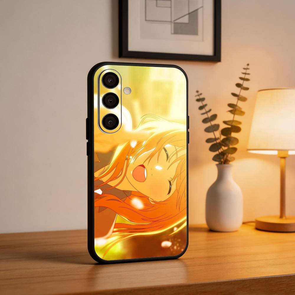 Anime-Your Lie In April-Kaori Miyazono  Phone Case For Samsung  A73,A21s,A22,A31,A32,A52,A53,A71,A80,Soft Black Shell