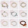 Mint Mamba Color Jingdezhen Ceramic Bracelet New Chinese Simple Small Fresh Antique Beaded Literary Jewelry Wholesale