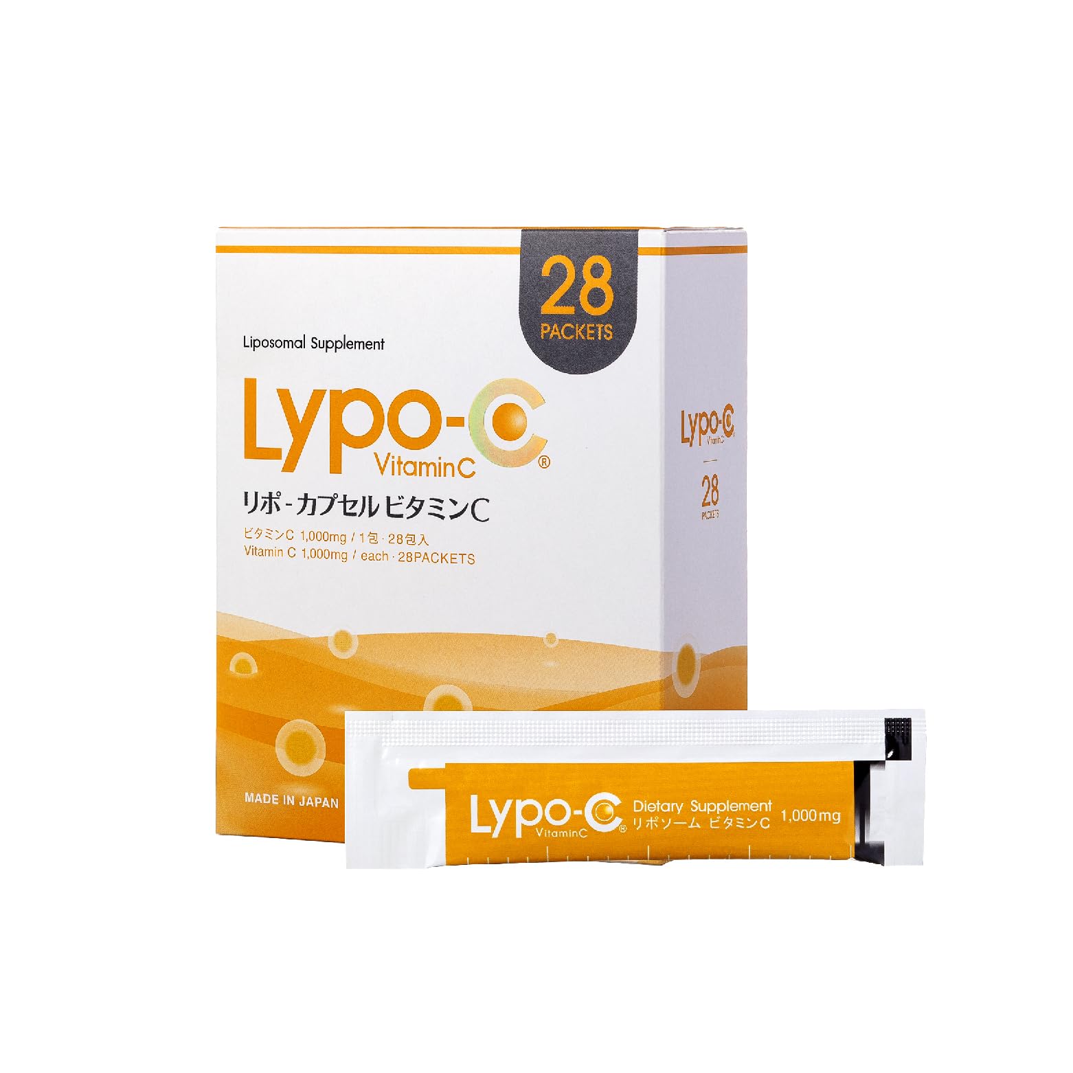 

Офіційний ліпосомальний вітамін С Lypo-C, 28 пакетиків - 1000 мг на пакетик, рідкий дієтичний додаток - Без підсолоджувачів, барвників, ароматизаторів, консервантів 28 packets