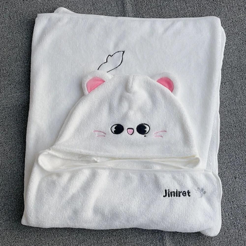 MINISO Kpop Skzoos Hooded Blanket Cartoon Cute Flannel Lazy Shawl Cape Blankets Bangchan LeeKnow ChangBin Felix Gifts Home Decor