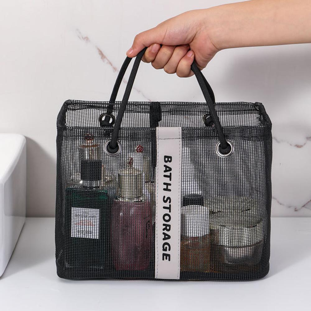 Mesh Storage Bag, Shower Bag, Hand-Held Wash Bag, Waterproof Shower Towel Basket, Shower Bag