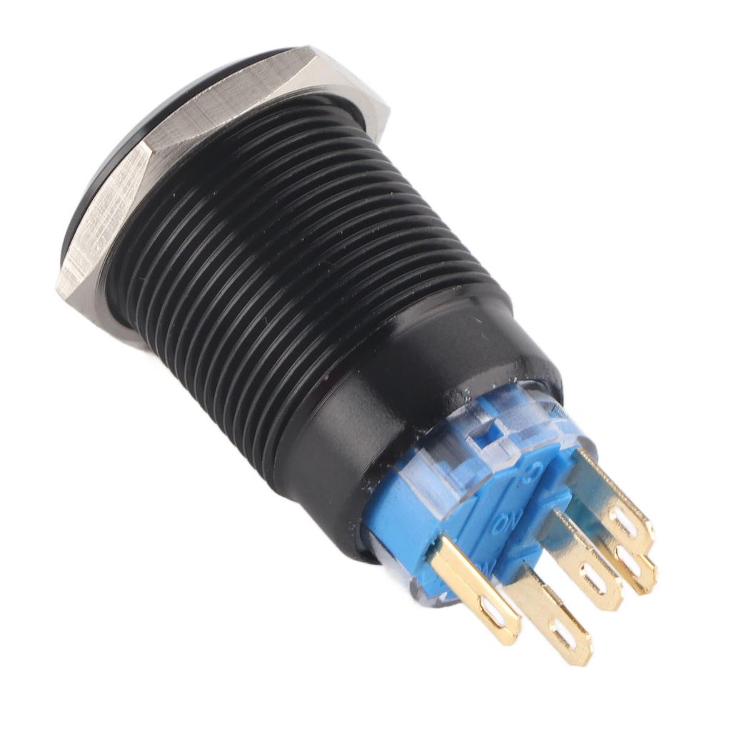12V Waterproof Car Engine Start Push Button Switch Ignition Starter Black Zinc Aluminium Alloy
