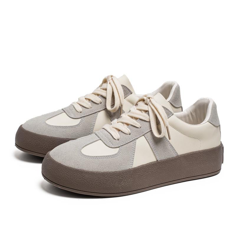 

Весенние немецкие кроссовки мужские японские ретро 2025 кожаные студенческие уличные трендовые универсальные повседневные кроссовки для сноуборда на платформе 7978 39 бежевый