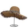 Hat Female Summer Hepburn Wind Dome Rough Fringe Shade Straw Hat Seaside Resort Beach Hat Sunscreen Sun Hat