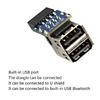 9Pin USB 2.0 Female Converter Adaptor Dual Port USB Motherboard Header Adapter - Dual Layer PH29A Type for PC
