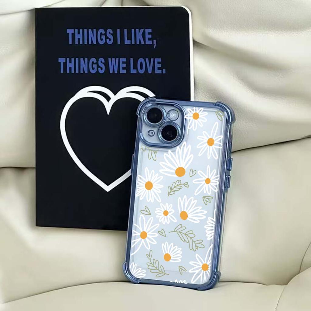 Purple Flowers Leaf Cover For Realme 15T 15 14 13 12 11 Plus Pro 5G C85 C71 C65 C53 C55 C35 C85 C21Y Air-Guard Corners Case Sof