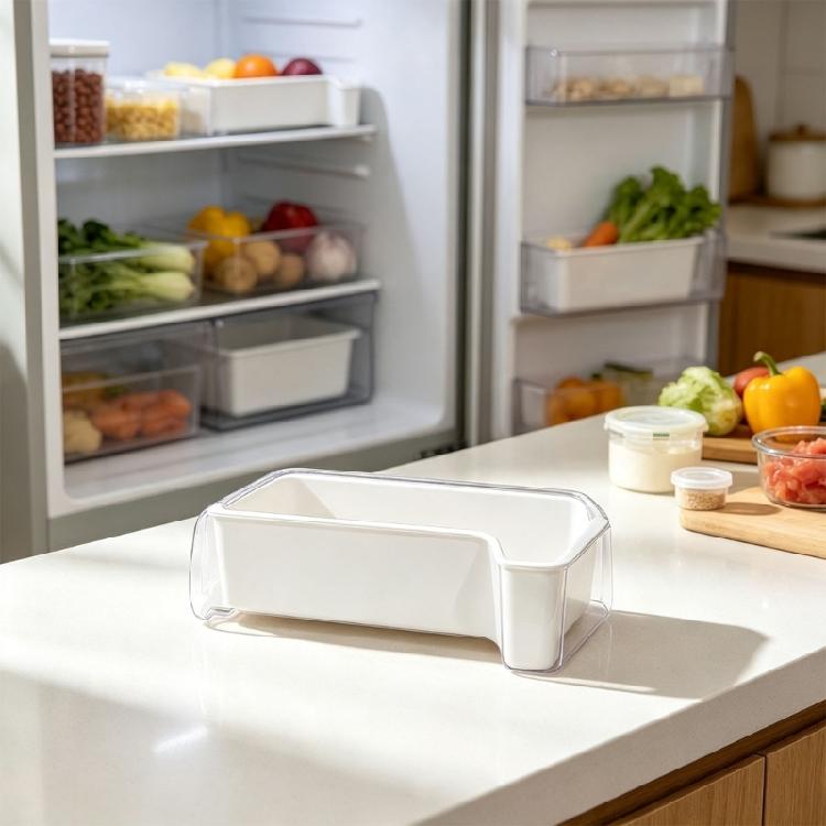 Plastic Fridge Door Bin Replacement DA97-11483A, 13.78 x 8.58 x 3.71 Inch Refrigerator Shelf Basket, Single Bin Included for Organization
