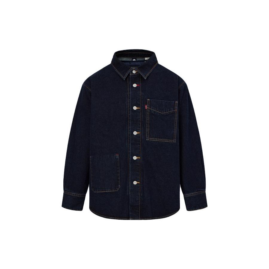 

Levis FW23 Ретро Мода Толстая Джинсовая Куртка Мужская Куртка Темно-Синяя A6809-0000 S