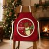 Adult Adjustable Holiday Apron Christmas Apron, Santa Claus/Elk/Gingerbread Man/Snowman Print Cooking Bib, Waterproof Oil Proof Grill Non-woven