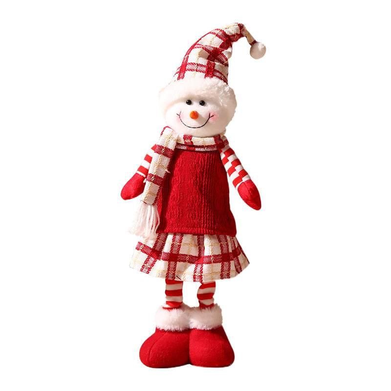 Christmas Cartoon Plush Doll Ornament: Santa, Snowman, Reindeer for Tree Decoration