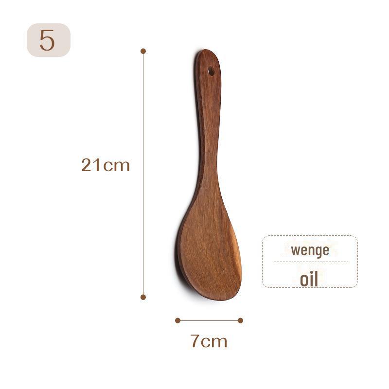 Long Wooden Handle Non-Stick Cooking Shovel with Hanging Hook - Customizable Logo Option