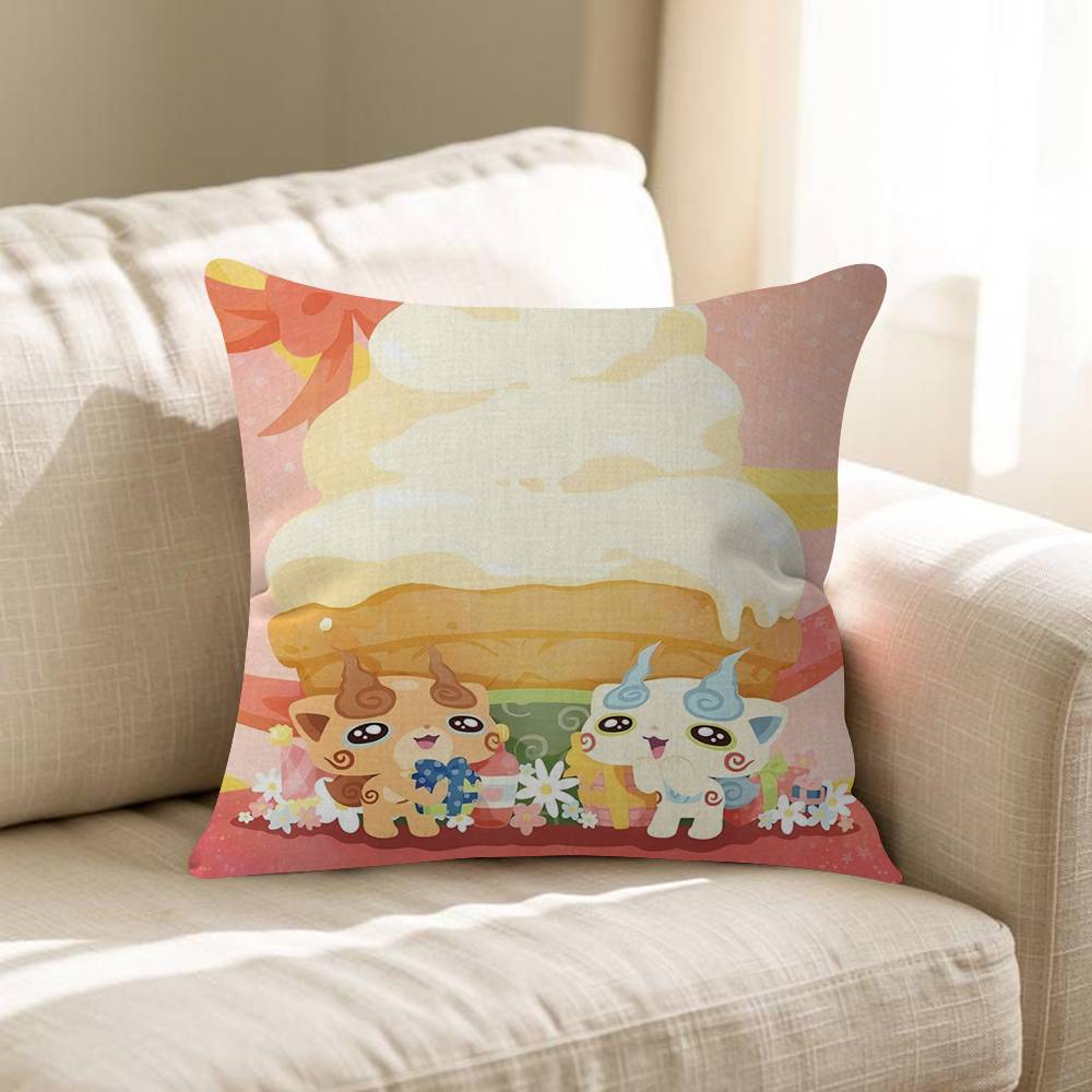 

JJibanyan Pillowcase Toon Gift Cushion Cover Bedroom Home Sofa Chair Seat Decor Pillow Case 30x30 cm