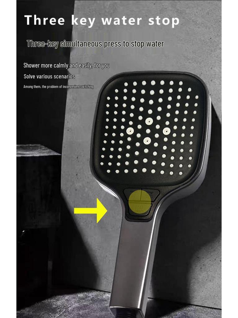 Handheld Water Heater Shower Head with Large Panel for Household Bathrooms