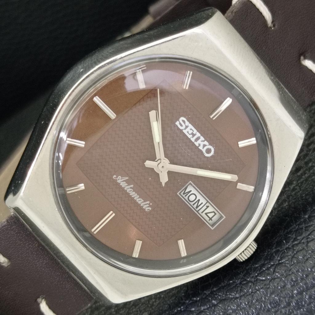 

SEIKO AUTOMATIC VINTAGE JAPAN 6309A MENS BROWN COLOR DIAL WATCH a701322-5 R206a-a701322