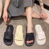 Thick-soled Slippers Women's Summer Outer Wear 2025 New Popular Super Hot Fashion Versatile with Skirt Beach One-word Cool Slippers