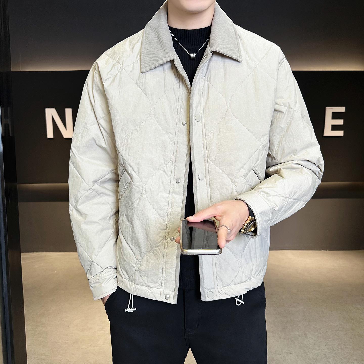 Мужская модная легкая пуховая куртка | Зима 2025 Повседневный стиль XL