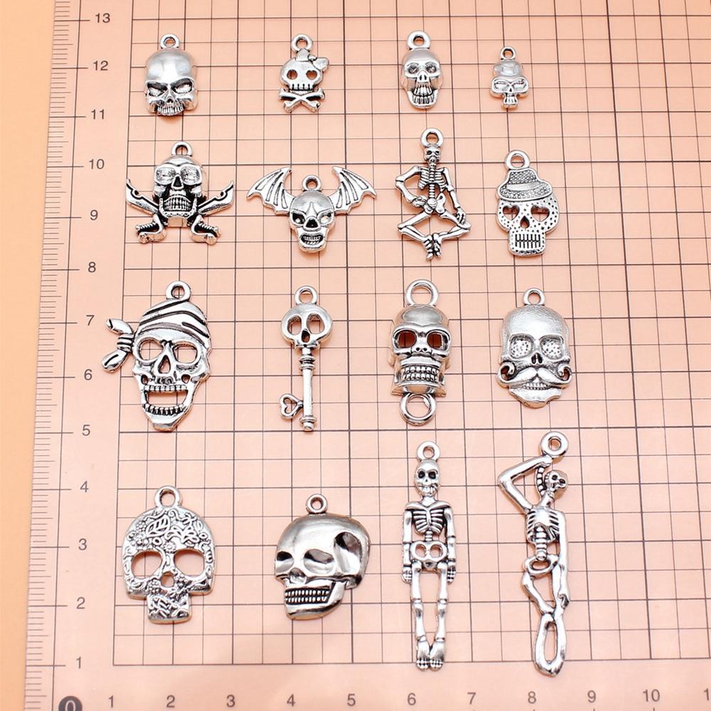 

Подвески для ювелирных изделий Находки из черепа и скелета Оптом 16 шт./компл.