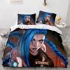 Set de lenjerie de pat Runaway Lol Jinx Single Twin Full Queen King Size Set de pat Dormitor Adult Copil Set husă de plapumă ropa de cama matrimonio