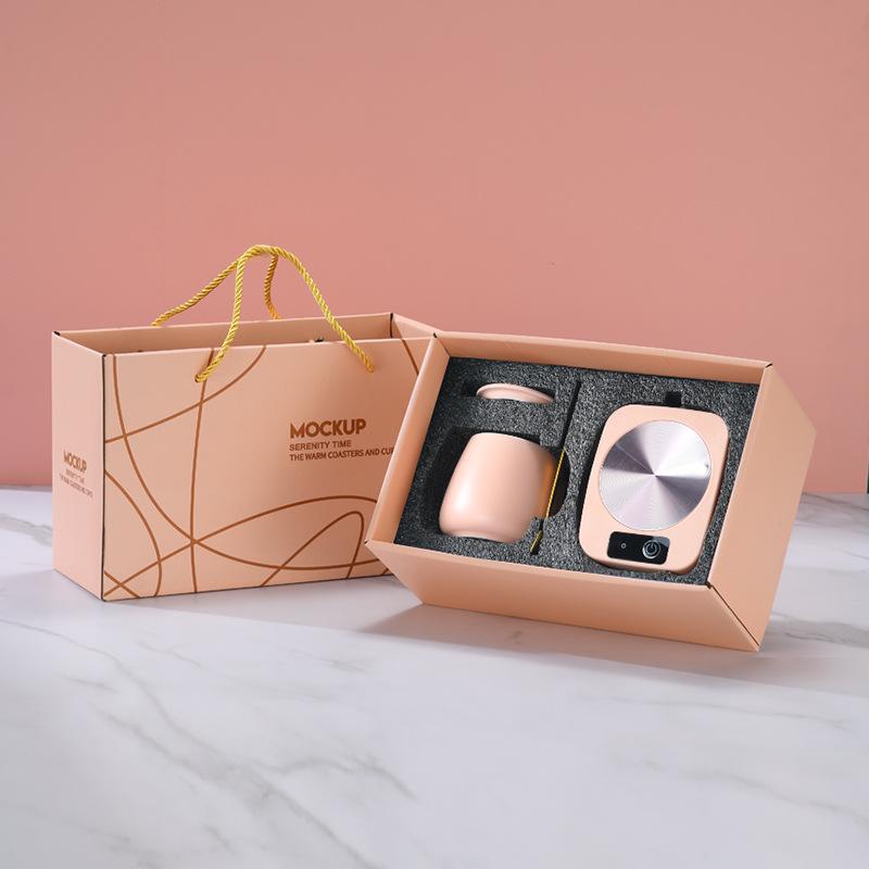 USB-Powered Ceramic Heated Coaster for Constant 55°C Warmth - Ideal Gift