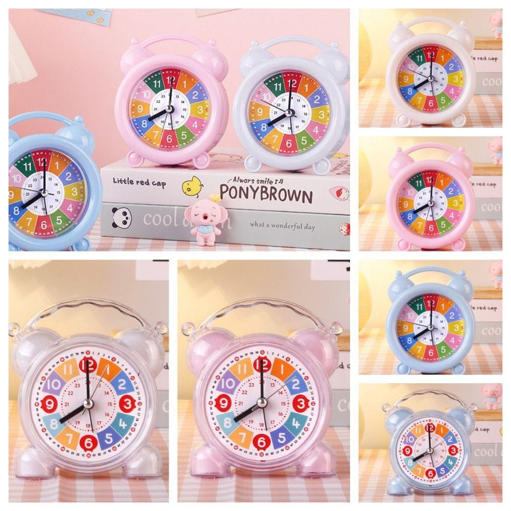 Early Education Children Desktop Clock Silent Table Alarm Clock  Bedroom Bedside
