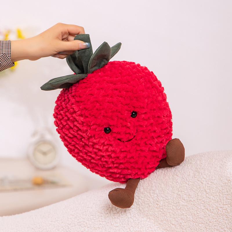 Strawberry Plush Sheep Toy Cartoon Stuffed Doll Bedroom Decoration Kids Gift