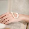 White Pearl Natural White Shell Bracelet with Elastic Cord, Hand-polished, Authentic, Fresh Style for Women