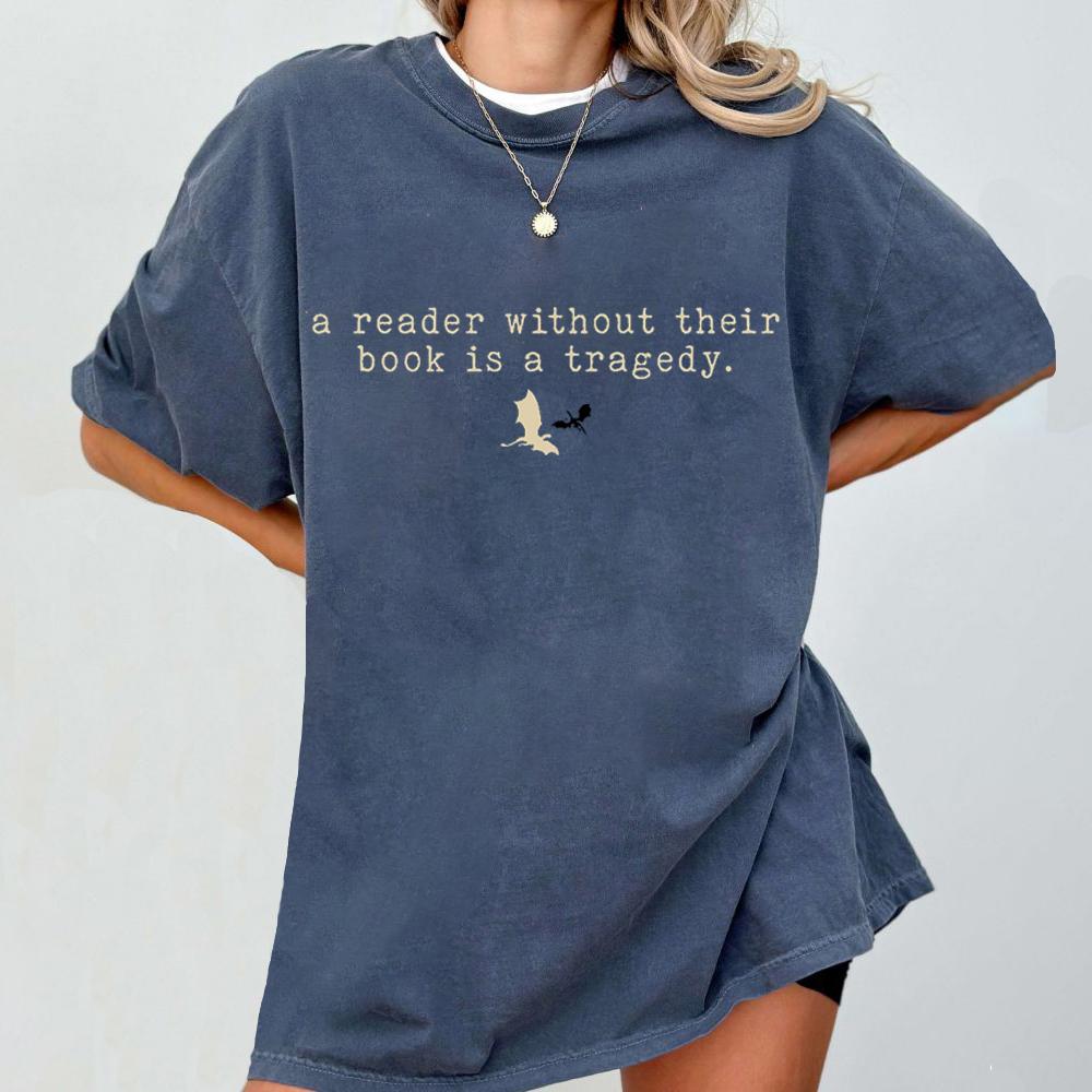 Vintage Dragon Rider Print Shirt Reader Fourth Wing Without Their Book Bookish Lover Tshirt Short Sleeve Y2K Top Streetwear