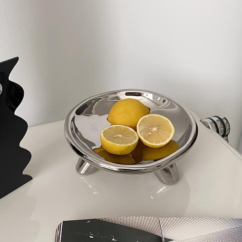 Niche Design Ceramic Tray Fruit Snacks Afternoon Tea Household Tray Dinner Plate Food Presentation