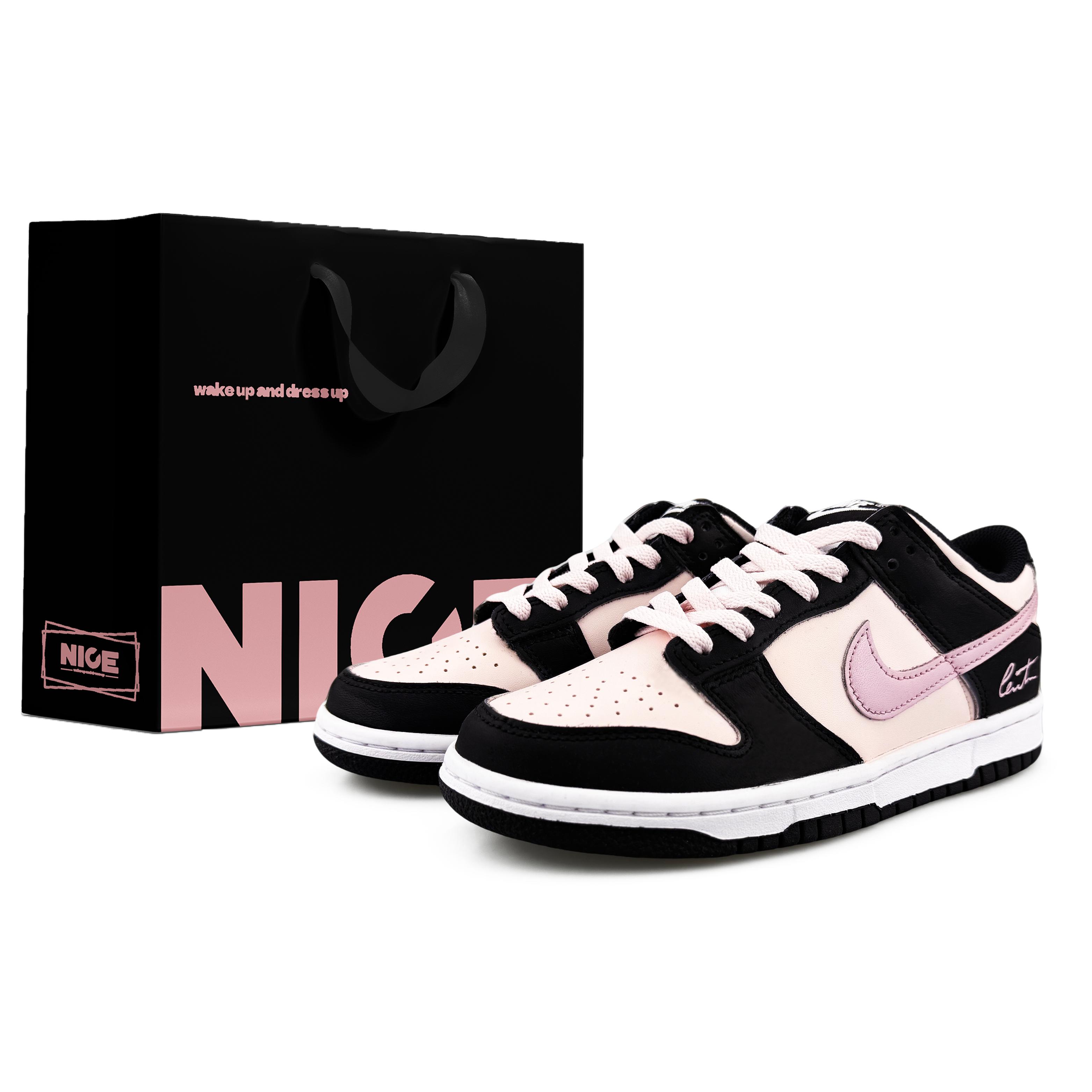 

Nike Dunk Abrasion Resistant Low top Skateboard Shoes Women s Black Pink DD1391-100(Team1108-S-BOX) 39