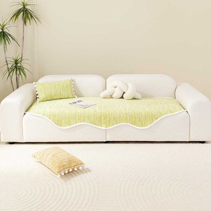 Special-Shaped Sofa Cushion Universal In All Seasons  New Sofa Cover Cloth Anti-Cat Scratch Solid Color Simple Straight Row Sofa Seat Cushion