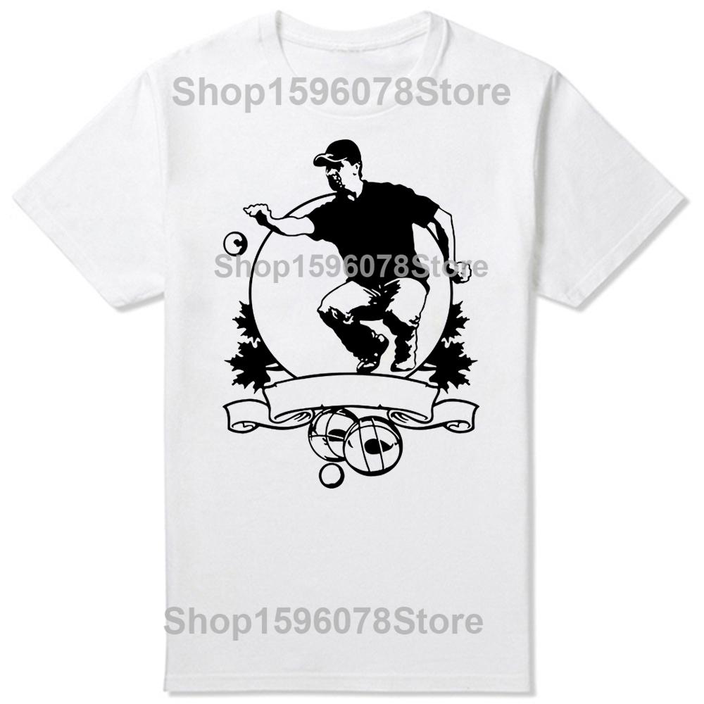 Petanque Kugel Spieler T-Shirt Herren Charakter T-Shirt Euro Größe Original Geschenk Bequem Sommer Normales T-Shirt