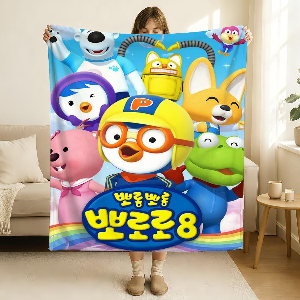 Cartoon P Pororo the L Little P Penguin Blanket Soft and Skin Friendly For Couch Bed Napping Bedspread All Seasons Comforter