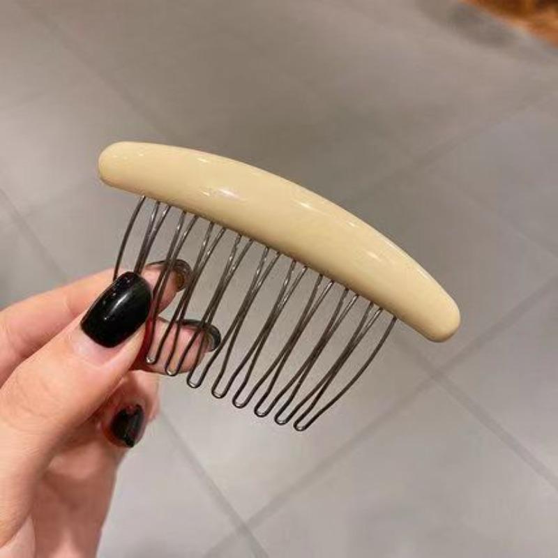 Hair Comb and Hairpin Combination for Simple Side Parting Hair Clips for Hair Without Any Trace At The Back of The Head and For Messy Hair At The Top.