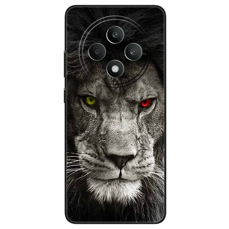 For OPPO Reno 12F 5G Case Cool Black Soft Silicone Cover for Oppo Reno12 FS Cartoon TPU Shell On Reno12 F Protective Funda Capas