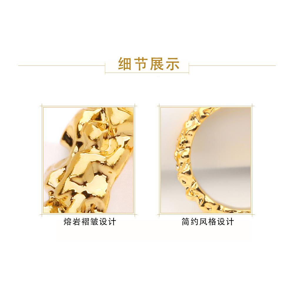 Lava stacked high-end ring ins niche design fashionable personalized ring exaggerated European and American jewelry