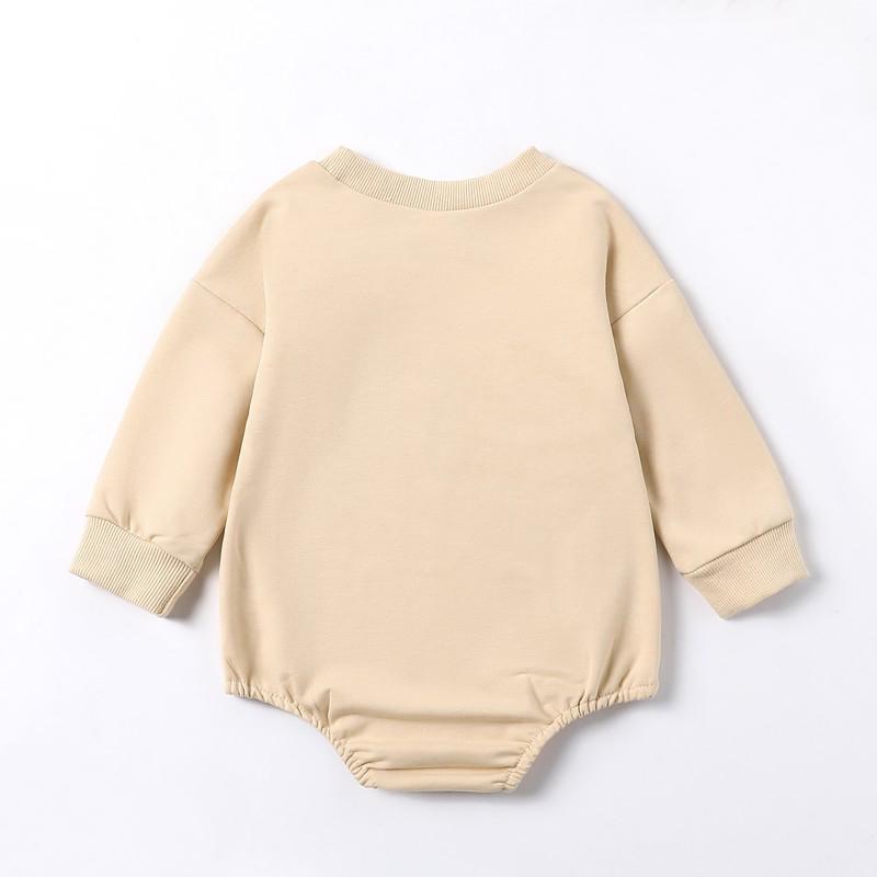 Salopetă pentru bebeluși, cu mâneci lungi, cu litere imprimate