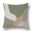 Nordic Abstract Green Geometric Pillowcase Flower Print Home Petal Velvet Pillow Cushion Cover