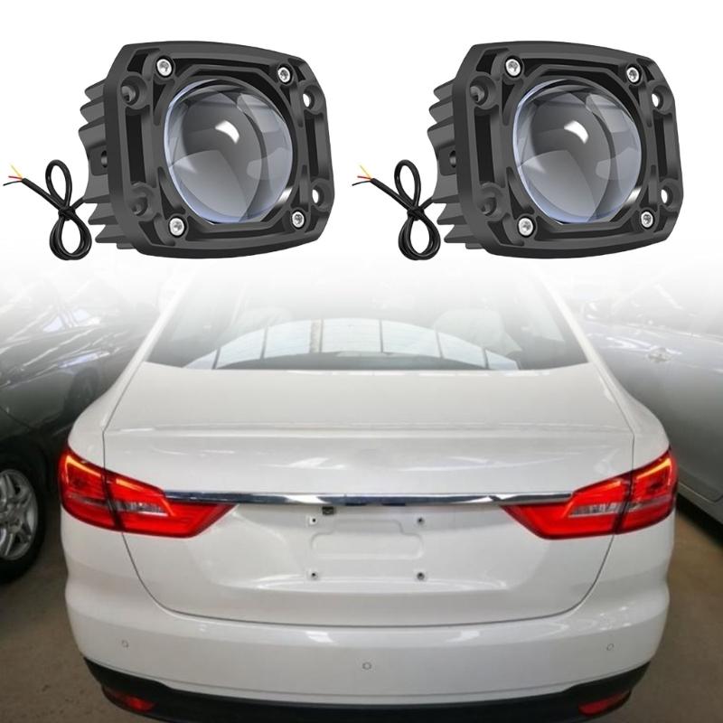 Powerful LED Double Color Fog Light Lamp Bulbs for Car Easy to Install Waterproof Long Distance Drivers Foggy Rainy Days