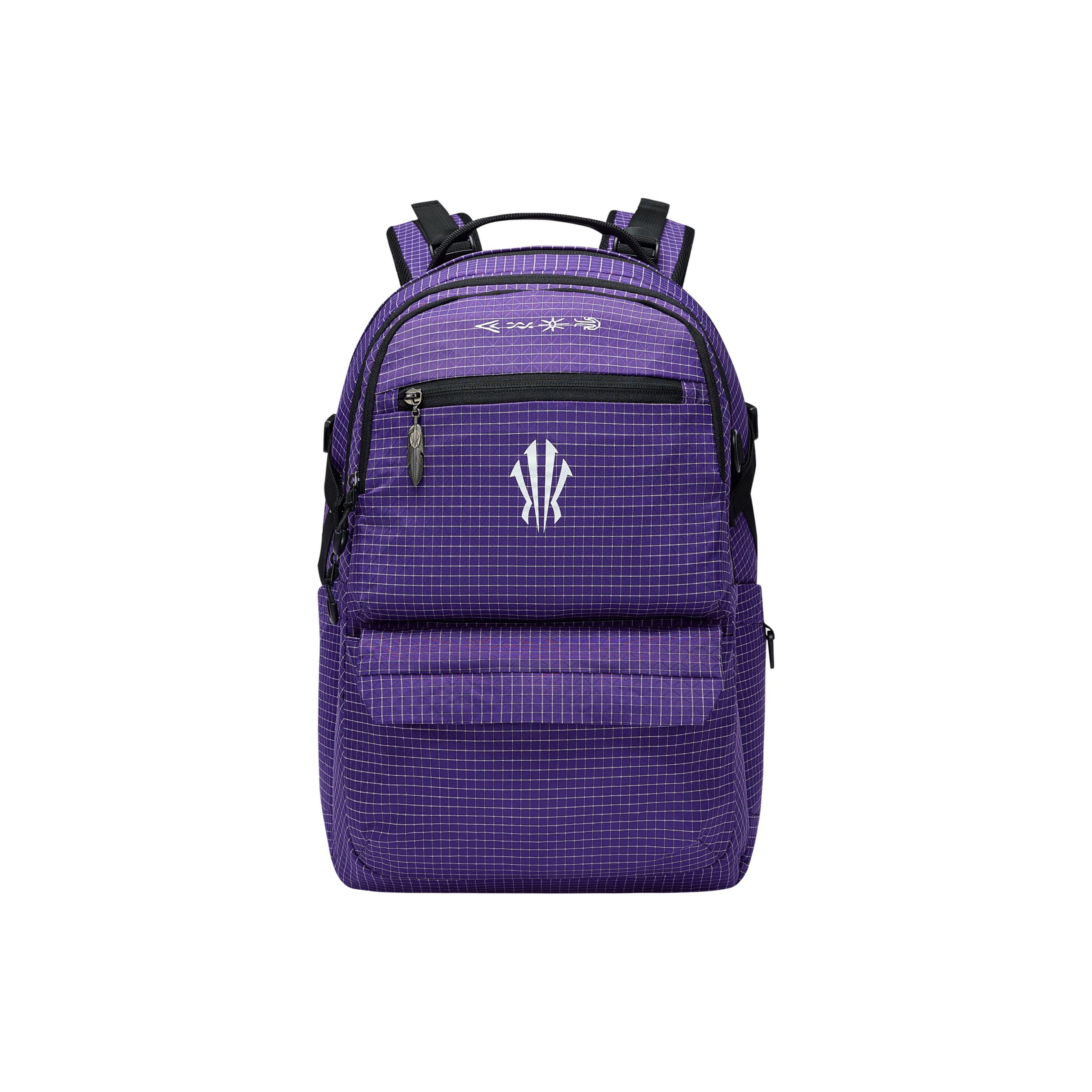 Anta Kyrie Series Fashion Trend Fabric Backpack Unisex Backpack Berry-Purple 192541167R-5 Berry Purple