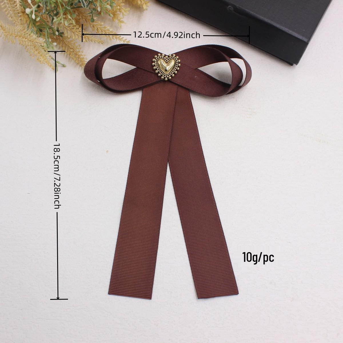 

Women s Vintage Ribbon Bowknot Collar Brooch - Alloy Flower Style Tie Accessory for Professional Wear