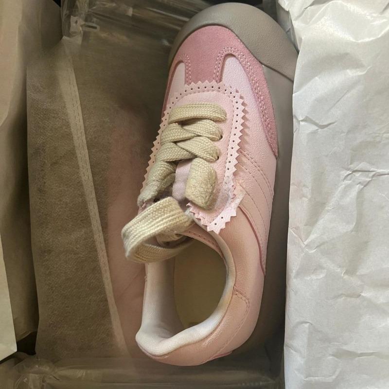 

Pink women s shoes new spring platform heightening shoes retro fluffy shoes casual board shoes sports shoes 40