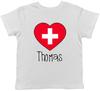 Personalised Football Switzerland Flag Childrens Kids T-Shirt Boys Girls